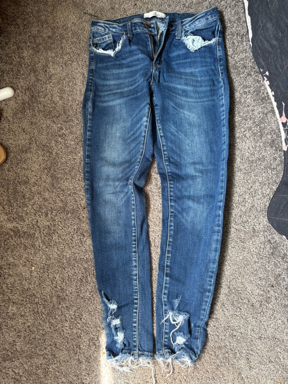 KanCan Mid Blue Distressed Skinny Jeans